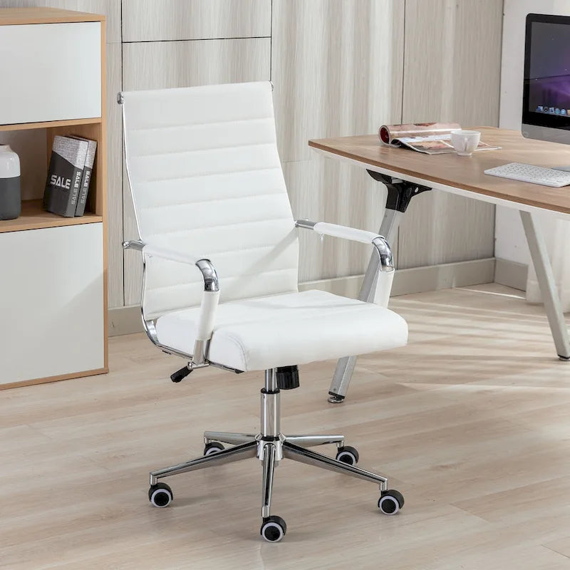 Ergonomic Office Desk Chair PU Leather Height Adjustable Swivel Chair