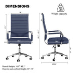 Ergonomic Office Desk Chair PU Leather Height Adjustable Swivel Chair