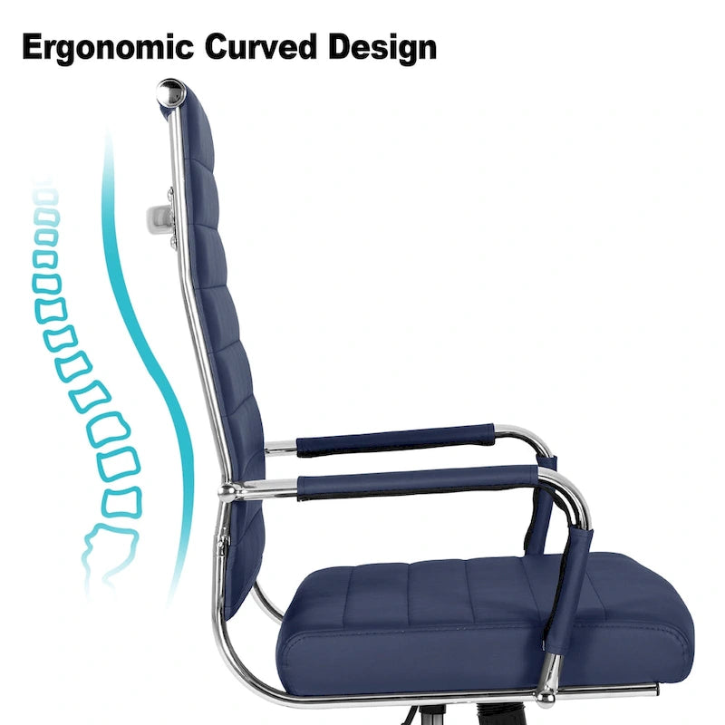 Ergonomic Office Desk Chair PU Leather Height Adjustable Swivel Chair