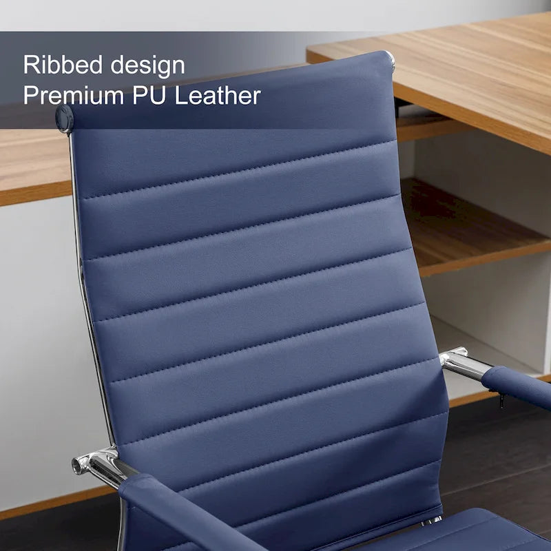 Ergonomic Office Desk Chair PU Leather Height Adjustable Swivel Chair