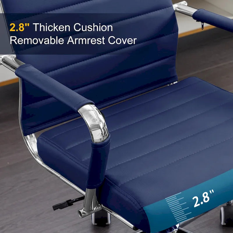 Ergonomic Office Desk Chair PU Leather Height Adjustable Swivel Chair