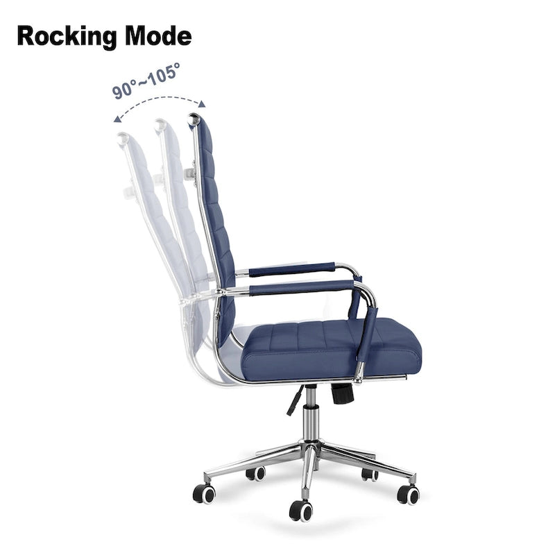 Ergonomic Office Desk Chair PU Leather Height Adjustable Swivel Chair