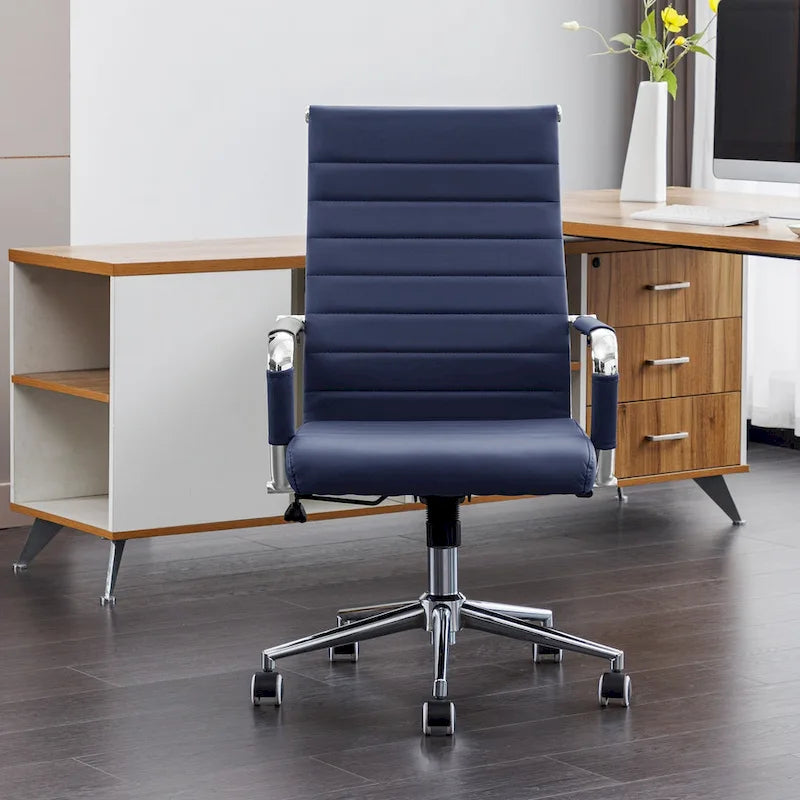 Ergonomic Office Desk Chair PU Leather Height Adjustable Swivel Chair