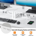 White Computer Desk with Drawer