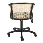 Elsy Office Chair in Black with Black Velvet Seat and Black Base