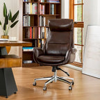 Modern High-Back Leatherette Adjustable Swivel Executive Office Chair by Glitzhome