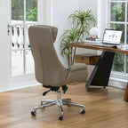 Modern High-Back Leatherette Adjustable Swivel Executive Office Chair by Glitzhome