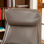 Modern High-Back Leatherette Adjustable Swivel Executive Office Chair by Glitzhome