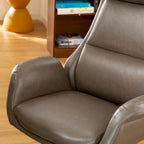 Modern High-Back Leatherette Adjustable Swivel Executive Office Chair by Glitzhome