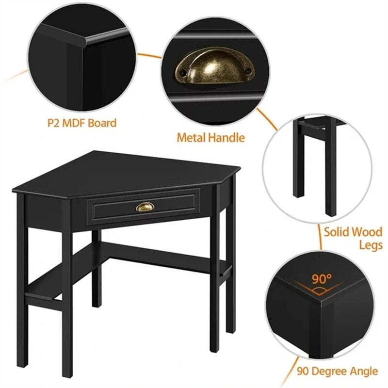 Corner Writing Desk with Storage Drawer