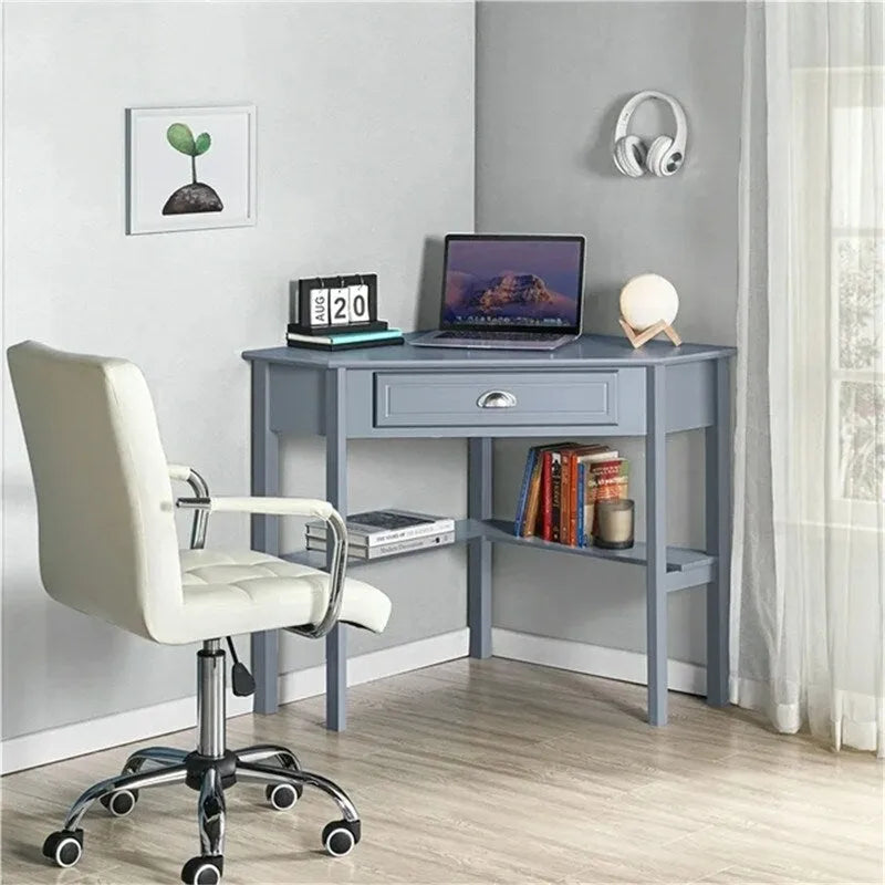 Corner Writing Desk with Storage Drawer
