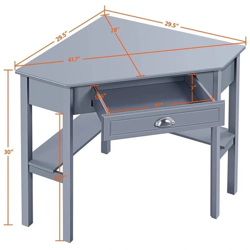 Corner Writing Desk with Storage Drawer