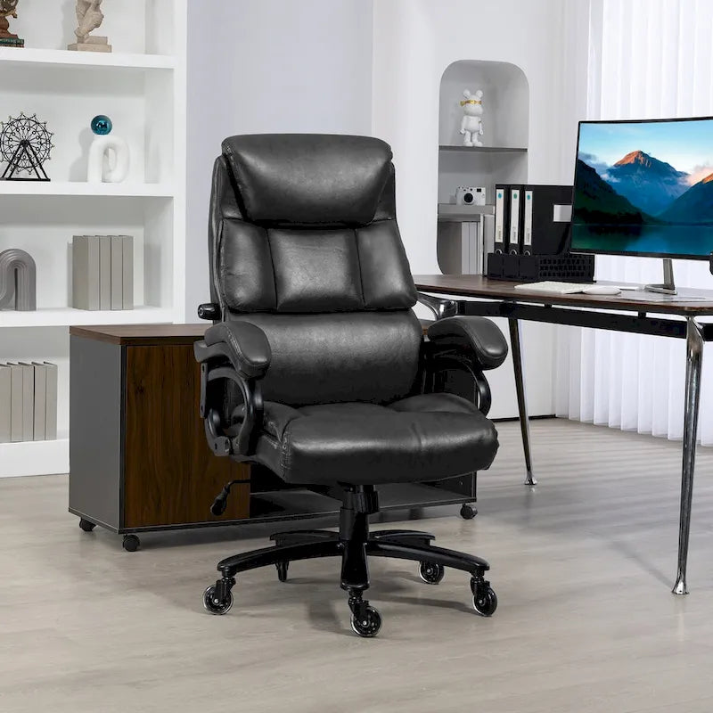 Vinsetto 400lbs Big and Tall Executive Office Chair, PU Leather Computer Desk Chair with Adjustable Height