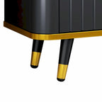 Luxury Minimalism TV Stand with Open Storage Shelf for TVs Up to 85, Entertainment Center with Cabinets and Drawers