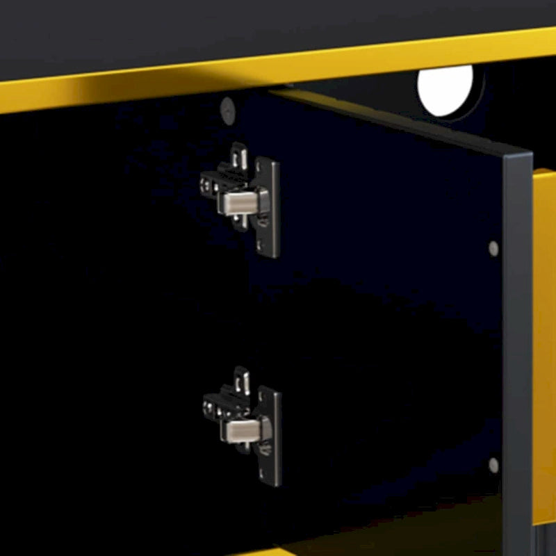 Luxury Minimalism TV Stand with Open Storage Shelf for TVs Up to 85, Entertainment Center with Cabinets and Drawers