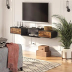 Modern Wall Mounted Media Console Shelf - 11.D x 55W x 7.9H
