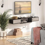 Modern Wall Mounted Media Console Shelf - 11.D x 55W x 7.9H