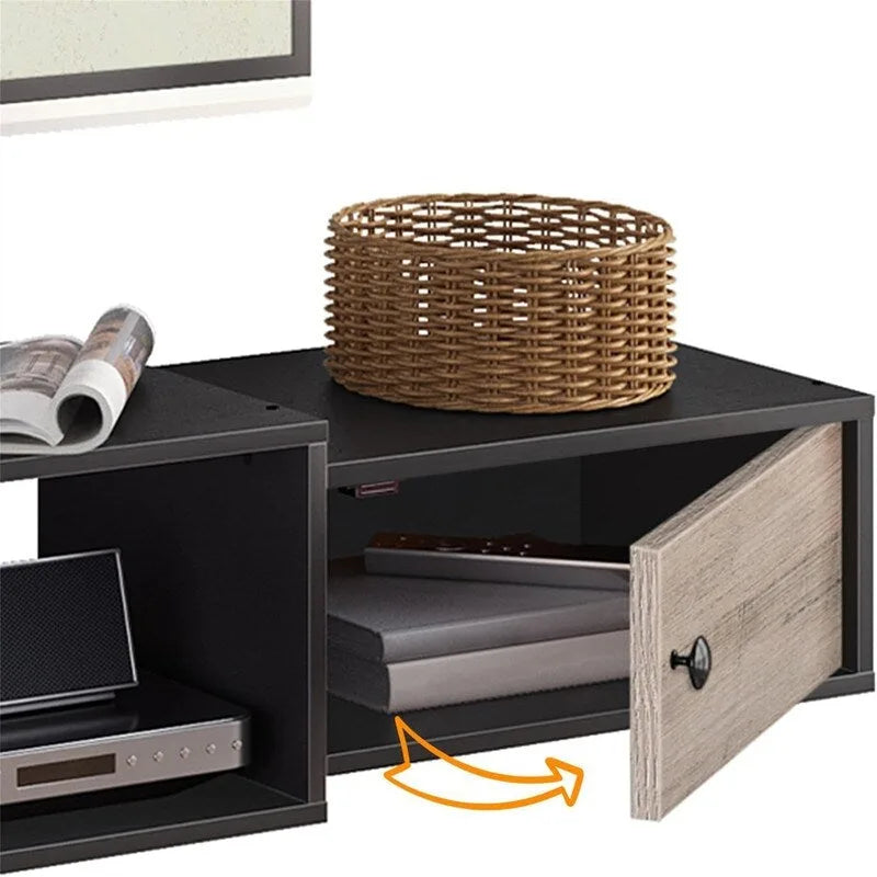 Modern Wall Mounted Media Console Shelf - 11.D x 55W x 7.9H