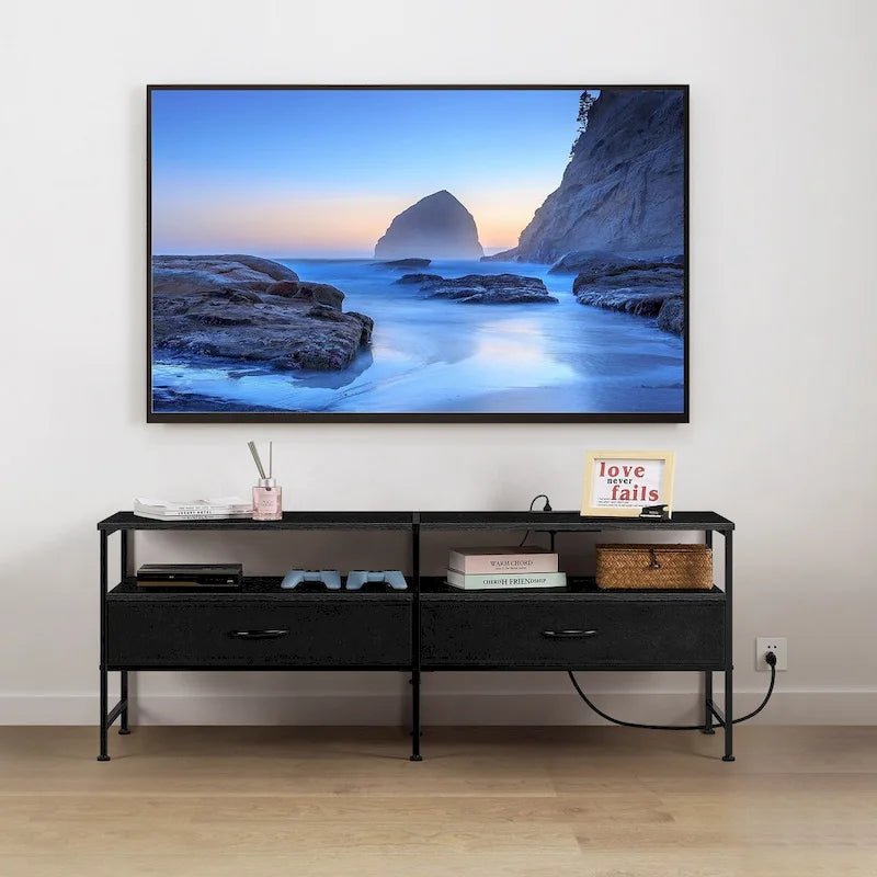 TV Stand Entertainment Center with Storage Drawers