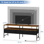 TV Stand Entertainment Center with Storage Drawers