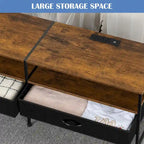 TV Stand Entertainment Center with Storage Drawers