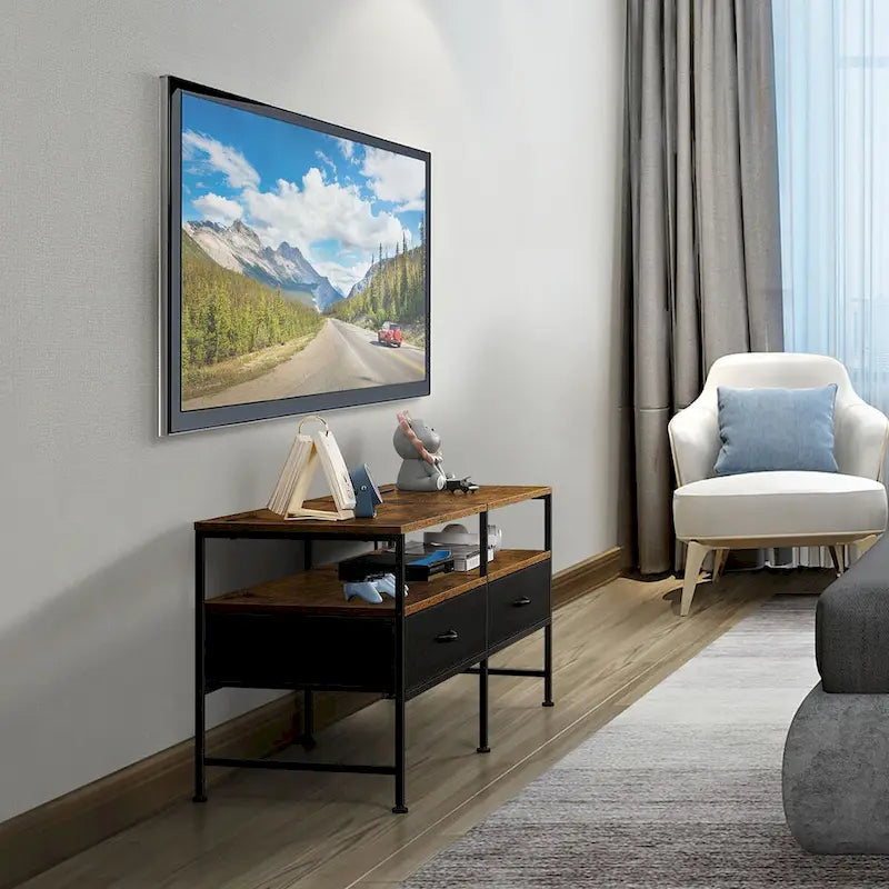 TV Stand Entertainment Center with Storage Drawers