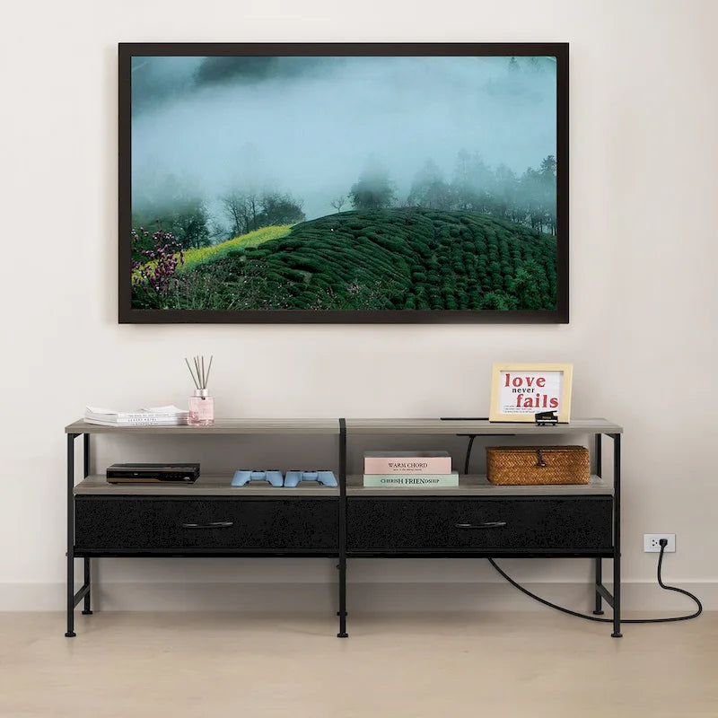 TV Stand Entertainment Center with Storage Drawers