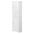 Tall Bathroom Storage Cabinet with Drawer and Adjustable Shelf