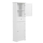 Tall Bathroom Storage Cabinet with Drawer and Adjustable Shelf