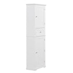 Tall Bathroom Storage Cabinet with Drawer and Adjustable Shelf