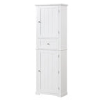 Tall Bathroom Storage Cabinet with Drawer and Adjustable Shelf