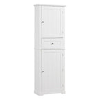 Tall Bathroom Storage Cabinet with Drawer and Adjustable Shelf