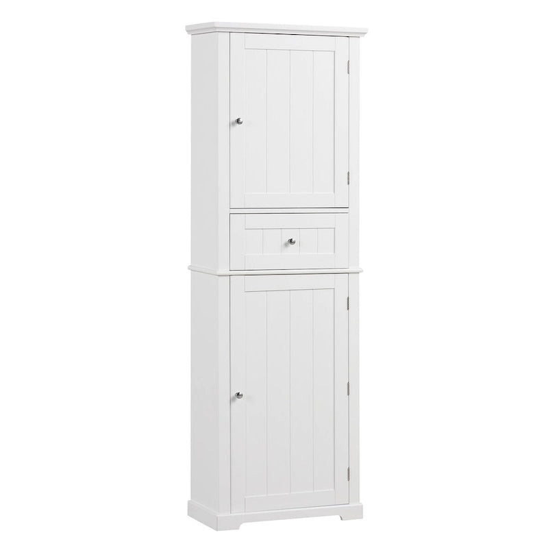Tall Bathroom Storage Cabinet with Drawer and Adjustable Shelf