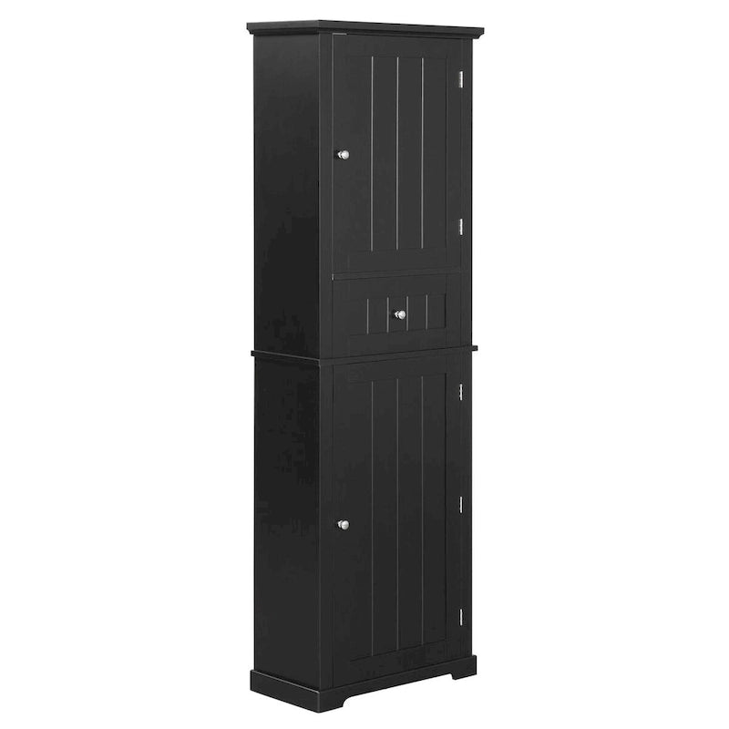 Tall Bathroom Storage Cabinet with Drawer and Adjustable Shelf