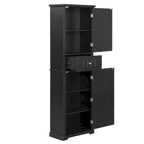Tall Bathroom Storage Cabinet with Drawer and Adjustable Shelf