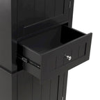 Tall Bathroom Storage Cabinet with Drawer and Adjustable Shelf