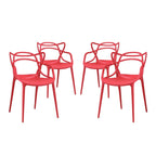 Entangled Plastic 4-piece Chair Set