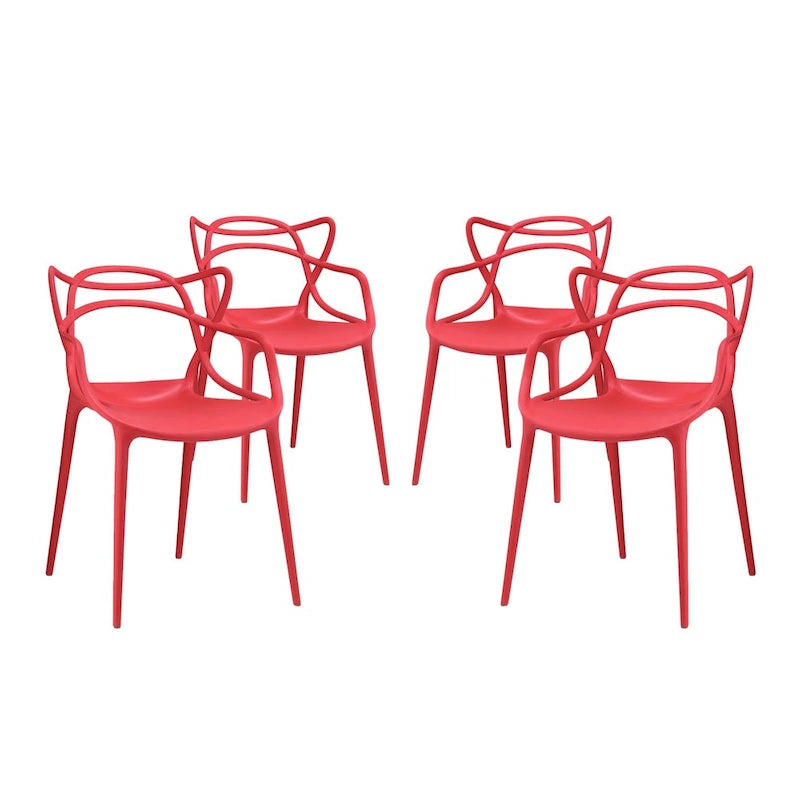 Entangled Plastic 4-piece Chair Set