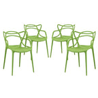 Entangled Plastic 4-piece Chair Set