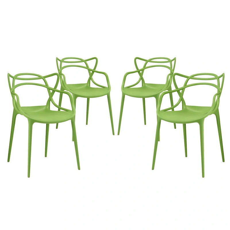 Entangled Plastic 4-piece Chair Set