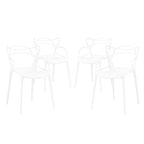 Entangled Plastic 4-piece Chair Set