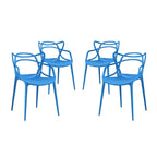 Entangled Plastic 4-piece Chair Set