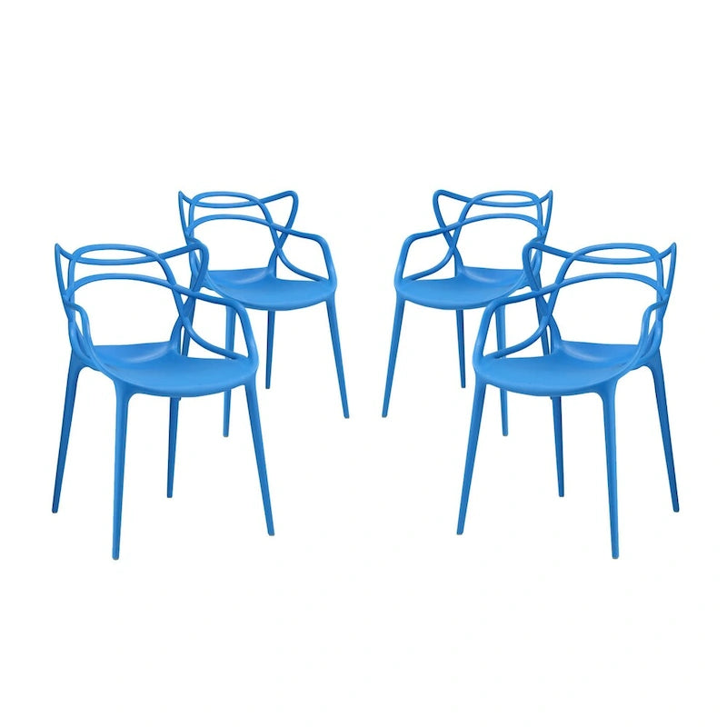 Entangled Plastic 4-piece Chair Set