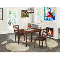 East West Furniture Dining Set Contains a Rectangle Dining Table with Butterfly Leaf and Dining Chairs (Chair Seat Type Options)