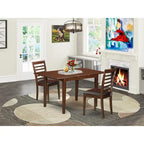 East West Furniture Dining Set Contains a Rectangle Dining Table with Butterfly Leaf and Dining Chairs (Chair Seat Type Options)