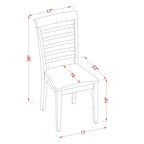 East West Furniture Dining Set Contains a Rectangle Dining Table with Butterfly Leaf and Dining Chairs (Chair Seat Type Options)