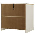 OS Home and Office Furniture Model COW915 Cottage Series Wood Buffet Sideboard in Distressed White