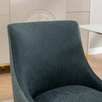 SEYNAR Modern Glam PU Leather Dining Chair or Vanity Chair Set of 4 with Rear Handle