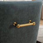 SEYNAR Modern Glam PU Leather Dining Chair or Vanity Chair Set of 4 with Rear Handle