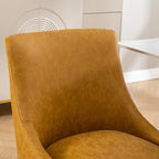 SEYNAR Modern Glam PU Leather Dining Chair or Vanity Chair Set of 4 with Rear Handle